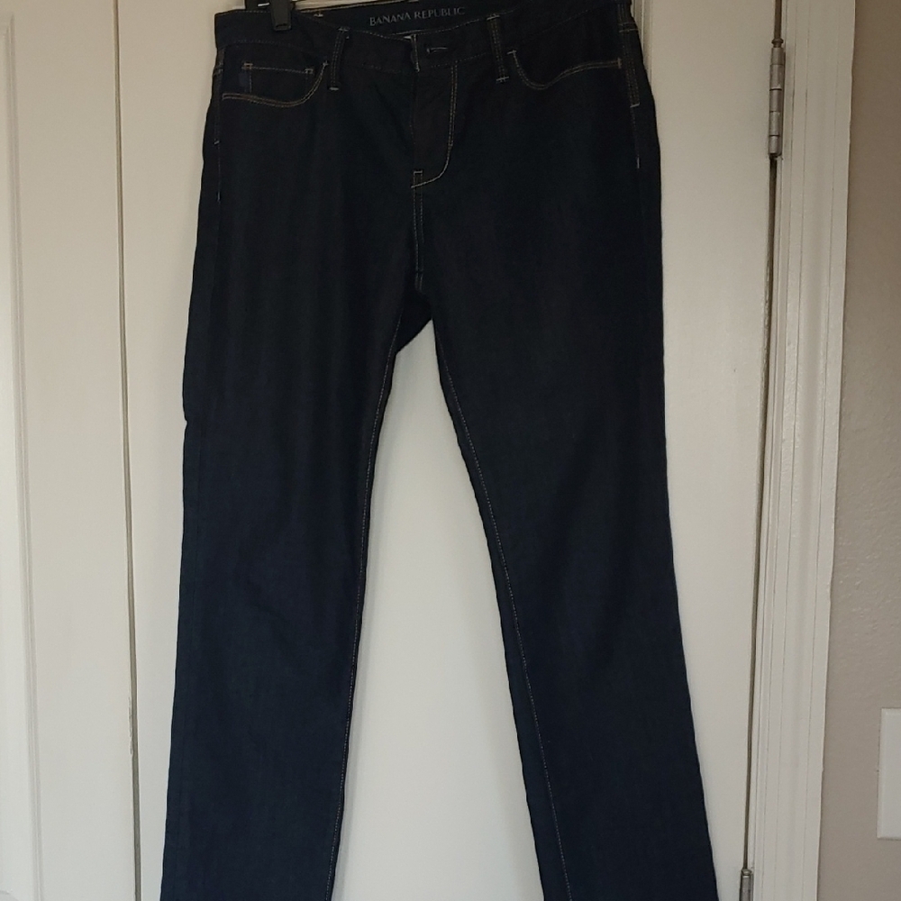 Banana Republic Indigo Denim Skinny Dark Wash Jeans